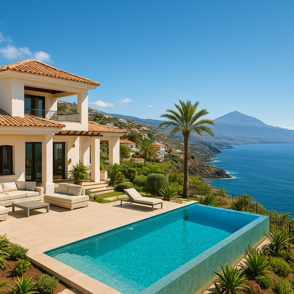 Luxury coastal property in Tenerife with ocean view