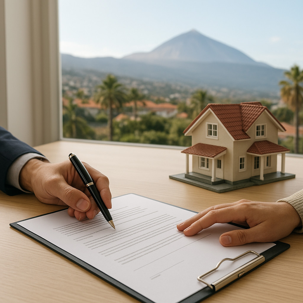 Real estate transaction documents and signing process in Tenerife